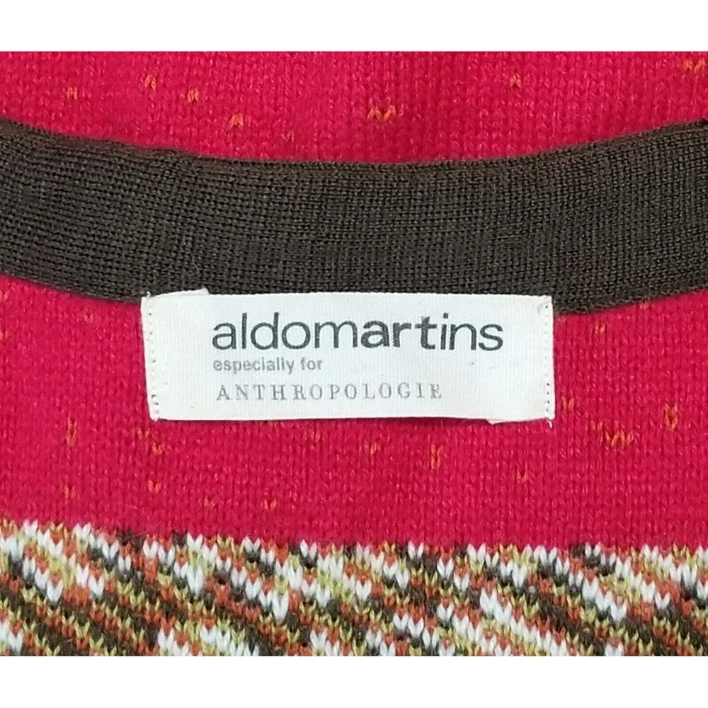 Anthropologie ALDOMARTINS Mariana Cardigan Sweater XS Colorful Wool Blend Knit - Picture 3 of 11
